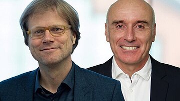 Abbildung des Zertifikatleiters Prof. Dr. Ricardo Baumann und des SPIEGEL-Experten Dr. Philip Bethge. Der Klick führt zum Kurs.