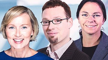 Abbildung der Zertifikatleiterin Prof. Dr. Angela Bittner-Fesseler und der SPIEGEL-Expertin Anja zum Hingst. Der Klick führt zum Kurs,