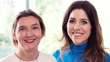 Abbildung der Zertifikatsleitung Prof. Dr. Julia Zwank und der SPIEGEL-Expertin Silke Fokken. Der Klick führt zum Kurs.